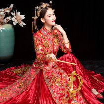 Xiuhe clothing family 2020 new dragon and phoenix coat wedding dress Chinese wedding dress Feng Guanxia out of the cabinet dress Xiuhe woman