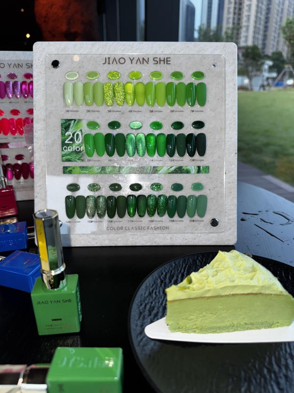 Jiaoyanshe 20-Color Green Fairyland Series Nail Gel Polish Avocado Green Matcha Green Set