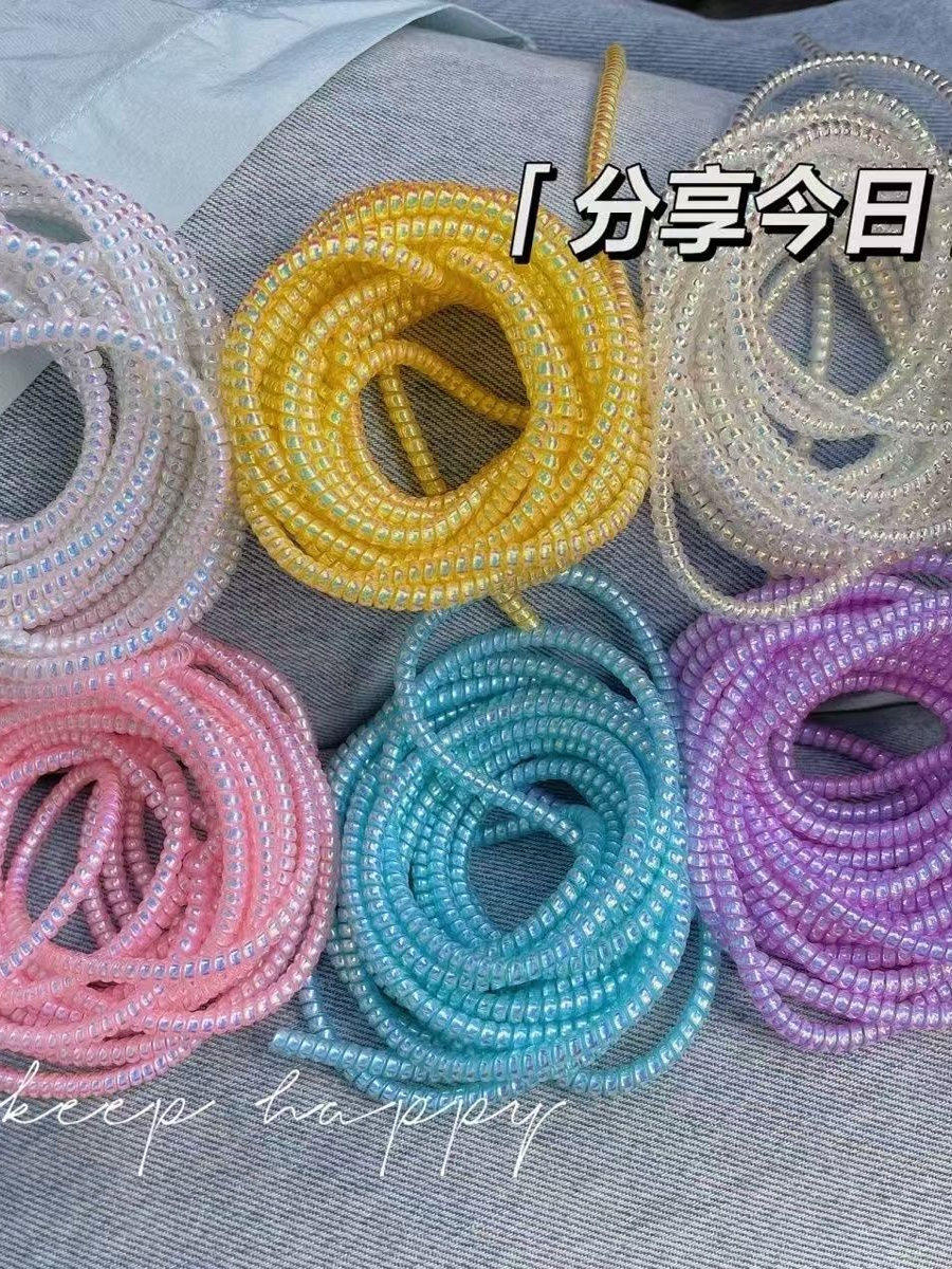 Mobile Phone Data Cable Winding Protection Rope Is Suitable for Apple, Huawei, Oppo, Xiaomi, and Vivo Charging Springs to Prevent Breakage
