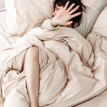 Nordic literary style 80 wash cotton four-piece set of simple pure pure cotton cotton cotton sheets quilt cover bedding