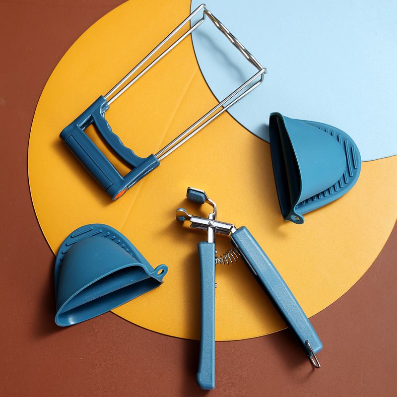 Kitchen Small Tools Three sets of lifting trays to take bowls and anti-scalding anti-slip oven silicone glove clip tray clip Composition