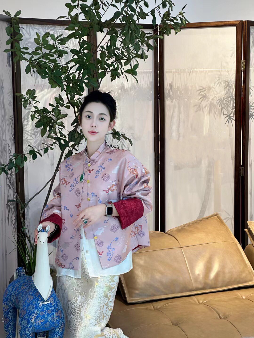 Women's Song Jinqiangqiao blouses jacket Chinese style national style Chinese style Chinese New Year's New Year's New Year's New Year's New Year's Eve suits Summer and autumn Winter-Taobao