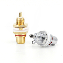 OEM ODM Gold Plated Signal Mother Seat Rhodium-Plated RCA Socket Lotus Seat HIFI Power Amplifier Biliary Signal Base