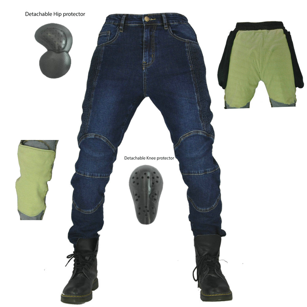 New LOONG BIKER motorcycle jeans men's cycling pants Kevlar wear-resistant drop-resistant slim motorcycle pants