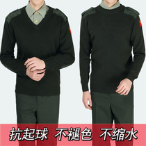 New sweater military green olive green cardigan round neck V-neck pullover sweater sweater sweater outdoor sweater