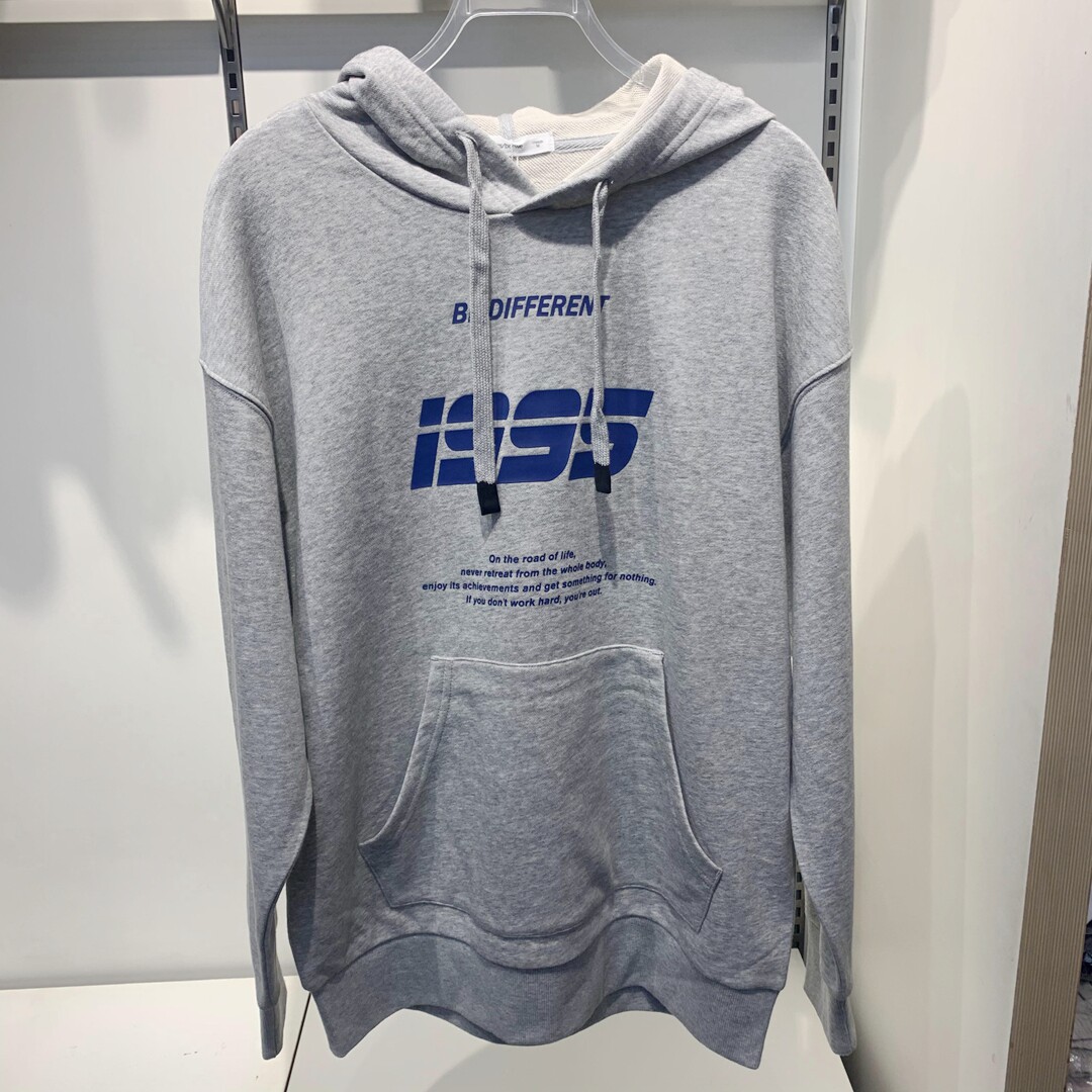 クリアランスセール 721251 Metersbonwe 秋物 メンズ シンプル ロゴプリント レター フード付きスウェットシャツ（学生・ティーンエイジャー向け）