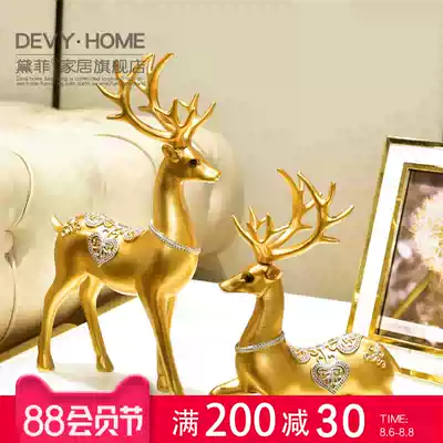 American living room TV cabinet decoration Deer European creative home accessories Entrance wine cabinet Wedding gift for new people