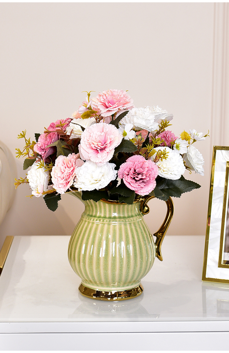 Light European - style key-2 luxury ceramic vases, I and contracted sitting room tea table table floral household decorations TV ark, furnishing articles