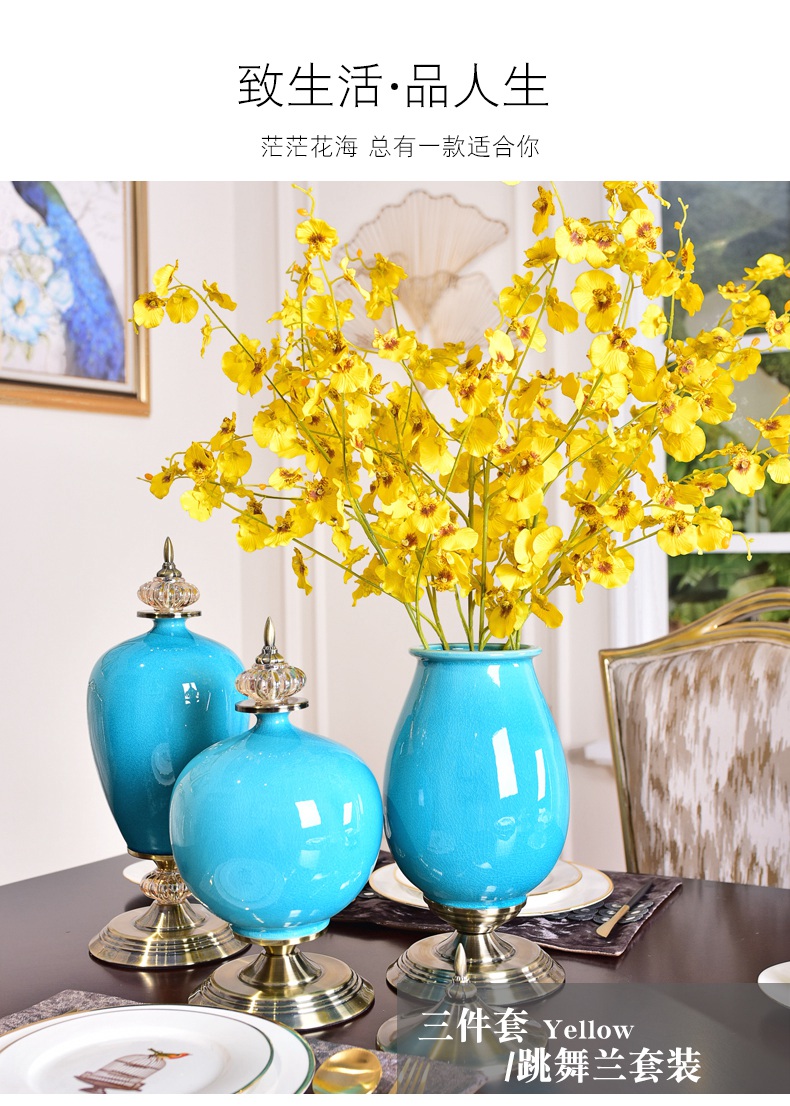 European ceramic vase wine TV ark, furnishing articles sitting room porch table dry flower simulation flowers flower arrangement American act the role ofing is tasted