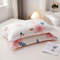 Pillowcase pair of household pure cotton minimalist all-cotton Nordic large number Korean lovers Single pillowcase pillowcase pillows