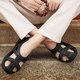ເກີບແຕະແບບເກົ່າແກ່ຂອງຜູ້ຊາຍ summer straw sandals sandals ຜູ້ຊາຍເຮັດດ້ວຍມືແລະ slippers ສໍາລັບນອກໃສ່ເກີບຫາດຊາຍ retro ເກີບ wading ຜູ້ຊາຍ