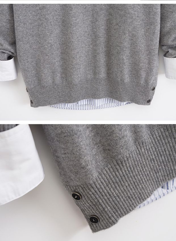 Áo len cashmere nam cổ tròn tùy chỉnh mới quần áo thời trang nam