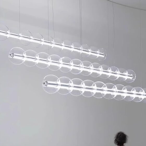 Postmodern Minimalist Creative Restaurant Chandelier Bubble Glass Lamp Cafe Window Bar Island Bench Strip Light