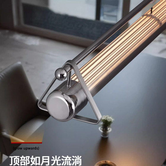 Modern Minimalist Restaurant Chandelier, Italian Light Luxury, High-End Feel, Linear Bar Counter Island Table Dining Table Office Area Lighting Fixtures