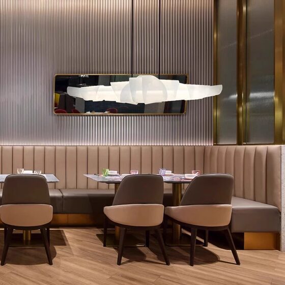 Italian Light Luxury Restaurant Chandelier, Simple Hotel Island Counter, Villa Designer Creative Long Bar Art Lighting Fixtures