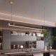 Postmodern Minimalist Restaurant Chandelier Designer Italian Creative Minimalist Tea Room Dining Table Bar Island Bench
