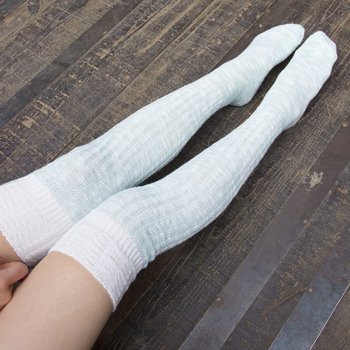 Ladies european and american style light luxury jacquard boots and high socks