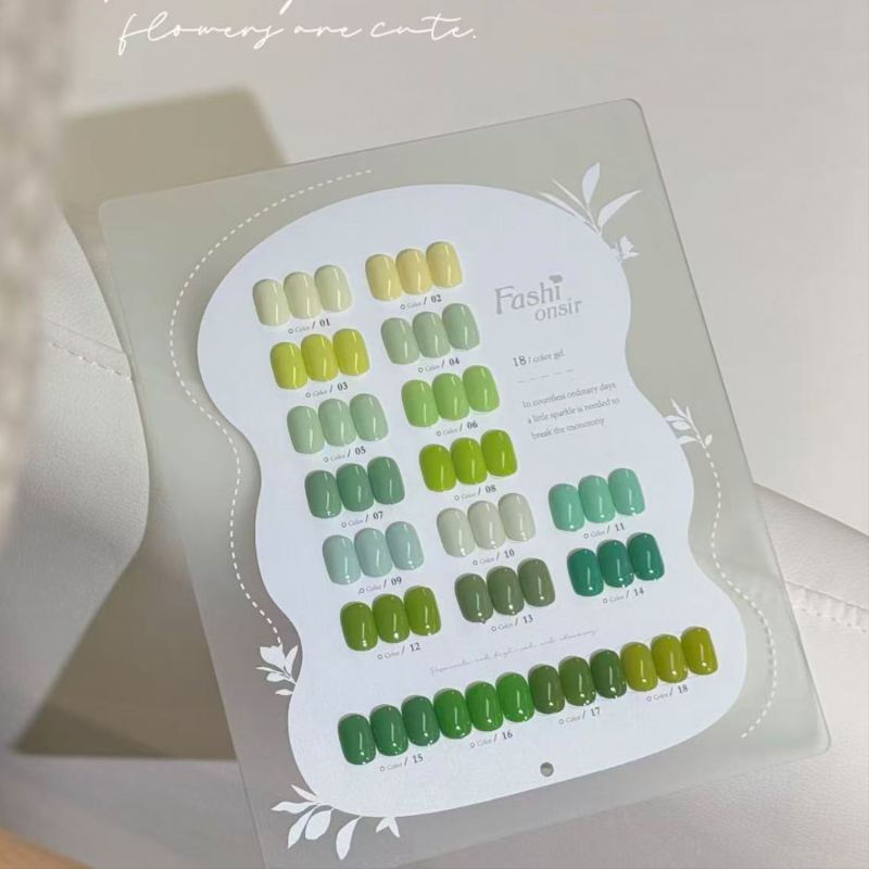 Green Jasmine 18-Color Nail Polish Gel Nail Salon New Trendy Green Color Avocado Green Resin Mini Set Green Jasmine 18-Color Nail Polish Gel Nail Salon New Trendy Green Color Avocado Green Resin Mini Set