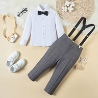 Цветные подтяжки, комплект, рубашка, штаны, галстук-бабочка, 4 предмета