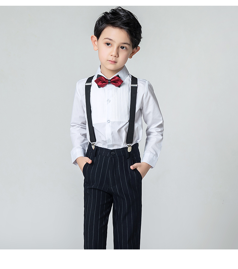 Áo dài trẻ em yếm dài tay phù hợp với bé gái công chúa váy bé trai trang phục trình diễn ca khúc điệp khúc catwalk mùa thu váy trẻ em hàn quốc