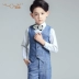Trang phục trẻ em trai phù hợp với hoa cô gái trang phục cưới mô hình piano catwalk trình diễn nhỏ phù hợp với vest nam mùa thu set bộ vest bé trai kèm cavat Váy trẻ em