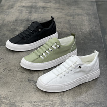 One Foot Pedal Breathable Ice Silk Cloth Shoes Mens Summer Net Red New Small White Tide Shoes Mens Han Prints Low Bunch Casual Board Shoes