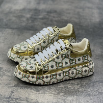 European Station New Bronzed ALPHABET OLD LETTERS OLD DADDY SHOES MENS SPRING 100 HITCH Heightened Casual Sneakers