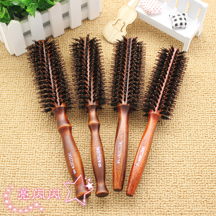 Pig Mane Hair Comb Curly Hair Comb Roll Comb Blow Straight Hair Livery Pears Flowers Head Inside Buttoned Up Shop Styling Cylinder Comb