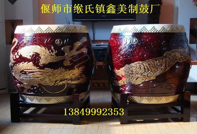 18-inch dragon drum, fine craft drum, embossed dragon and tiger drum, 65cm high, gift drum, home accessories decoration