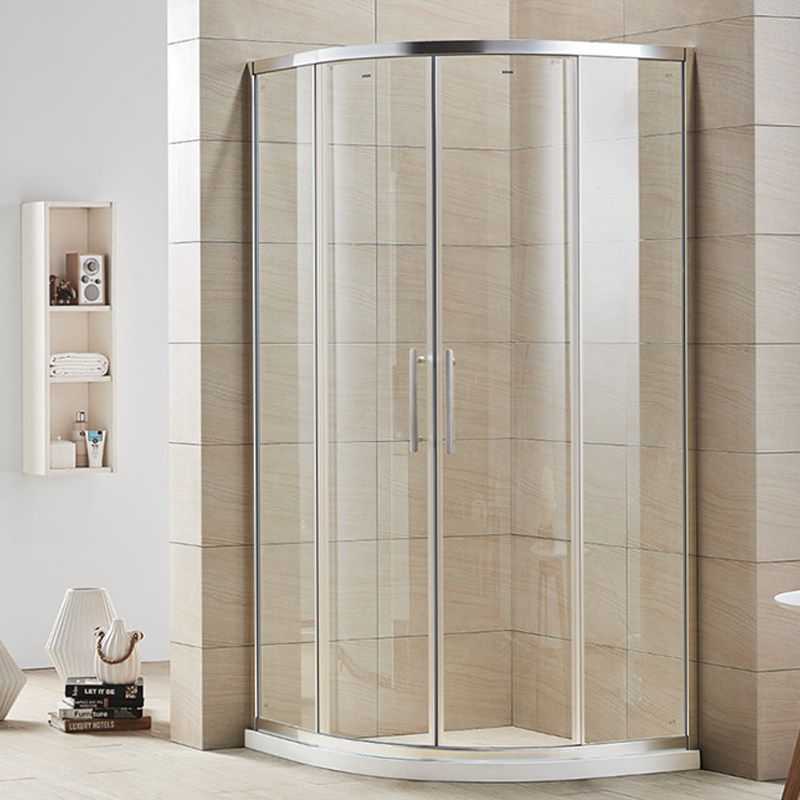Langjing bathroom with explosion-proof membrane curved shower room double-door shower room corner shower room