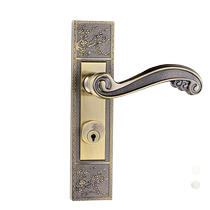 Top solid door lock indoor bedroom door lock Chinese toilet solid wood door handle home door lock with imitation ancient