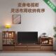 Meng Xiaoxiong Low Bookcase with Solid Wood Glass Doors, Half-Wall Display Cabinet, Home Combination Cabinet, Modular Cabinet, Tv Cabinet, Dust-Proof Cabinet