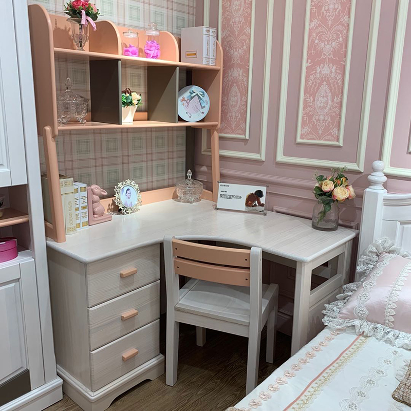 Multi-love children's furniture children's desks solid wood pine wood paste with care