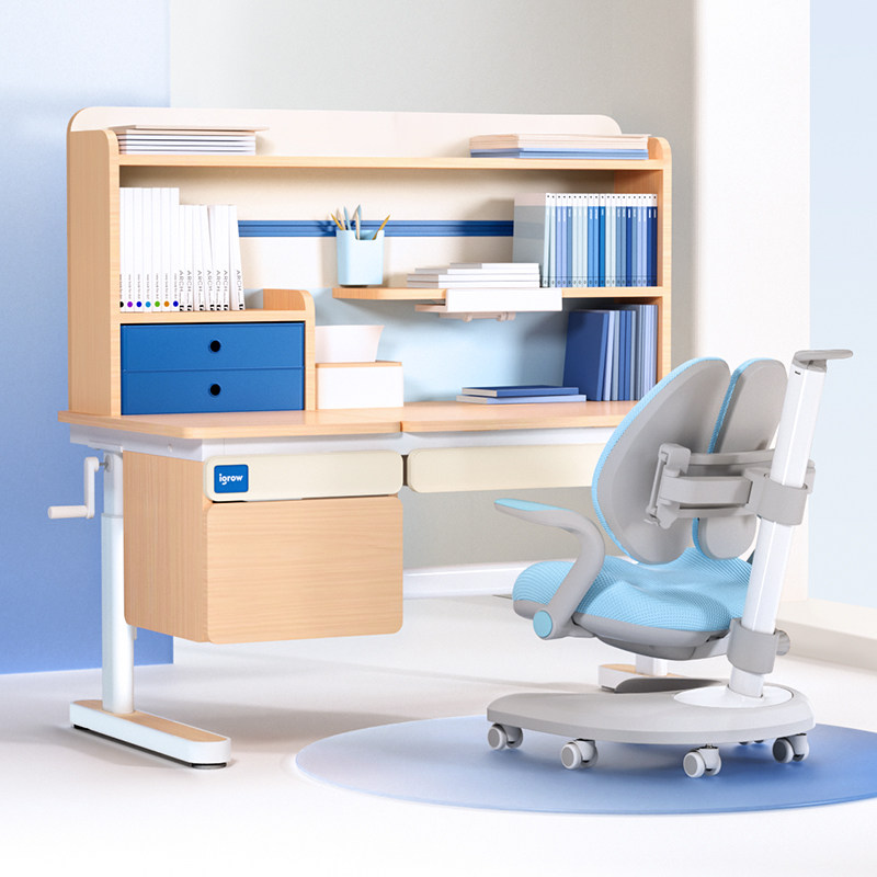 Love Gole Children Study Table Elementary School Students Desk Can Lift Table Solid Wood Desk Home Class Table And Chairs Suit