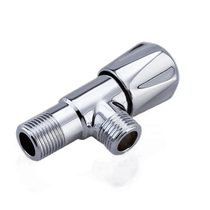 Submarine triangle valve full copper lengthened and thickened red and blue label hot and cold water large flow 4-point angle valve F006 F007