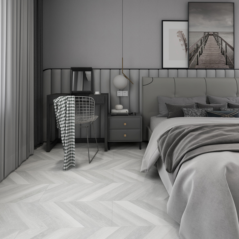 Sacred Elephant Fortified Floor Fish Bone Parquet PL2892A Coconut Island Light Grey Brief Swiss Wind