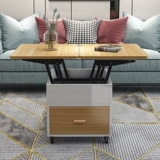 威武 Подъемный журнальный столик можно превратить в складной обеденный стол за считанные секунды, многофункциональный мобильный обеденный стол на колесиках, универсальный и многофункциональный Beifeixia