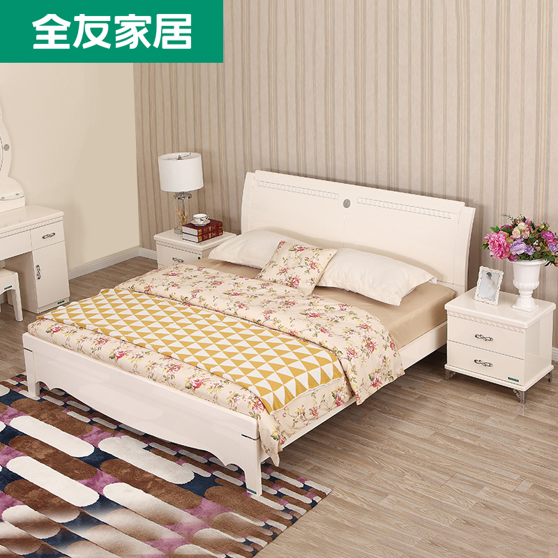 Full Friend Private Double Bed Modern Minimalist Master Bedroom bed 1 8 m Composition Grand-bed store Tongo 88008-Taobao
