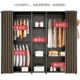 Eisen Metal Wardrobe Pegboard Simple Steel Frame Combination Fabric Wardrobe Open-Style Clothes Rack Dust Cover