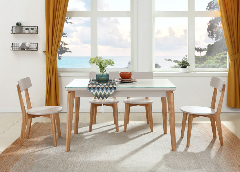 All-friendly home dining table and chairs (1 4)