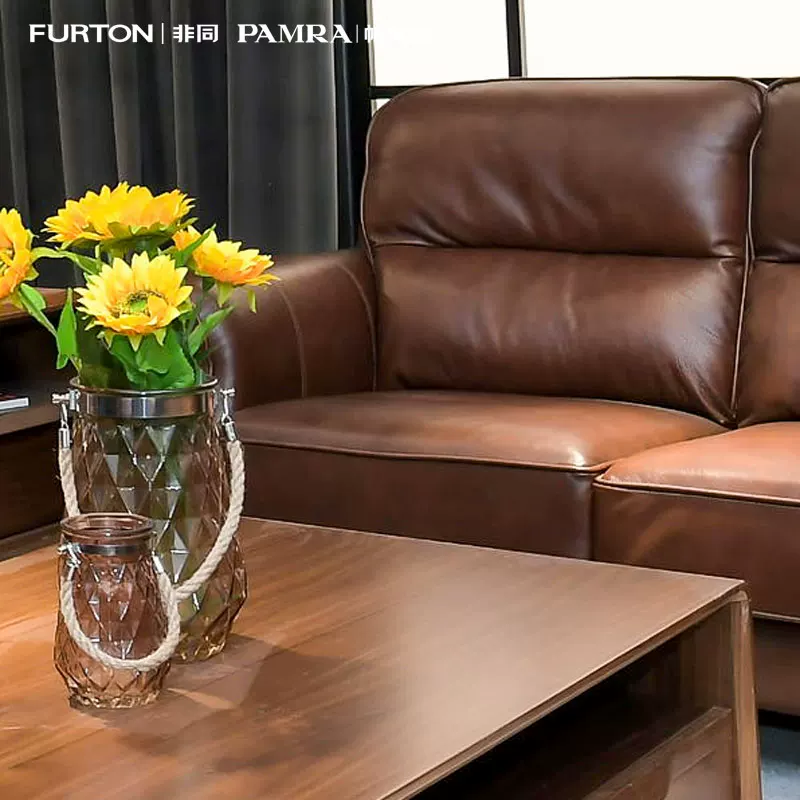 Classic sofa, retro brown design