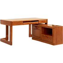 Light Furniture Solid Wood Computer Desk Writing Desk North American Red Oak Desk Writing Desk Side Cabinet