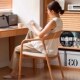 Vintage Solid Wood Schumacher Dining Chair with Armrests and Backrest for Home Use, Hiroshima Presidential Style, Original Wood Design for Tea Drinking