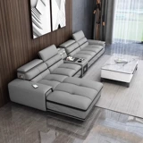 楠运 Простой современный кожаный диван, комбинированная мебель для гостиной, кожаная арт-большая и маленькая квартира, полностью меблированная, мягкий диван в европейском стиле