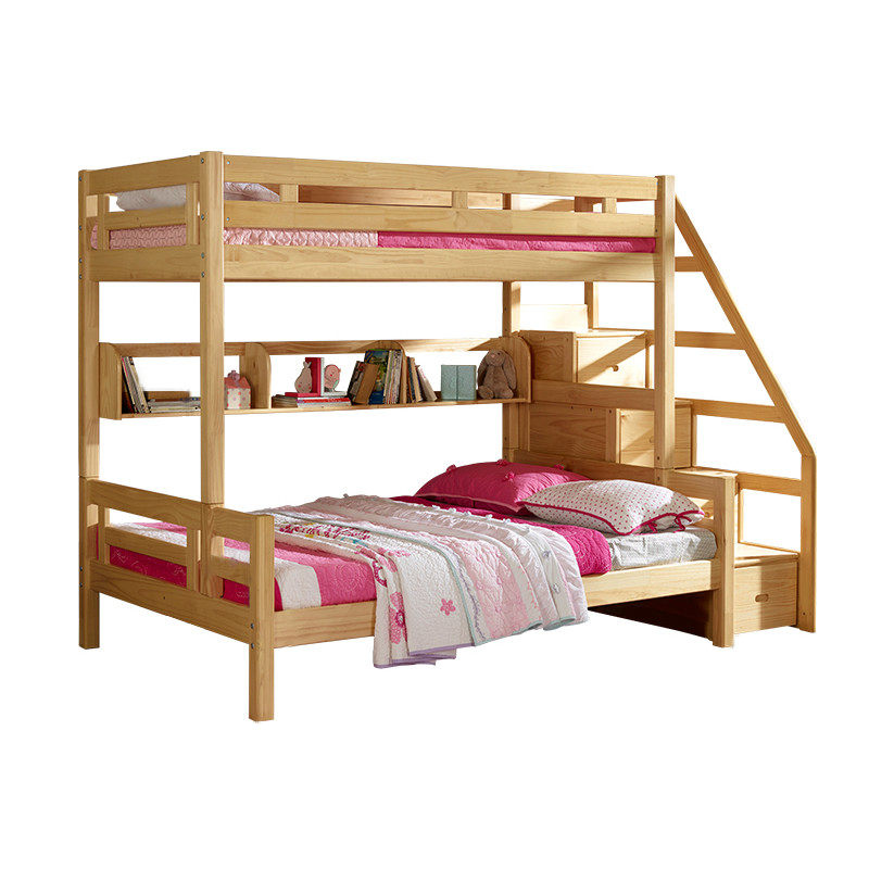 Happy Dream Treasure Children's furniture Nordic wind solid wood pine wood primary and secondary bed FB68028-22ZU