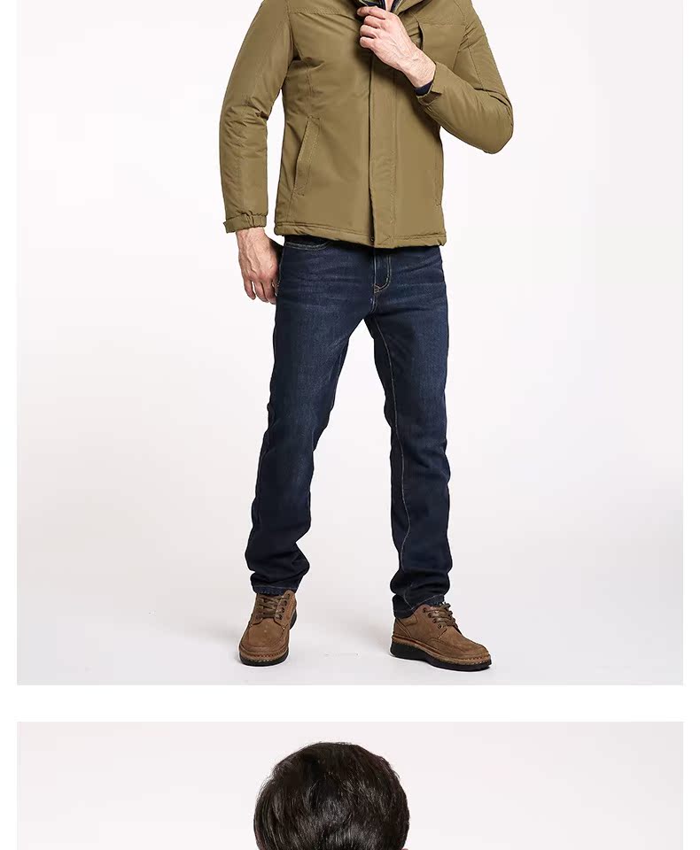Áo khoác lông lạc đà / lạc đà nam Áo khoác cotton cho người trung niên Dad Pack Solid Color Stand Cổ áo khoác cotton - Bông áo khoác phao nam