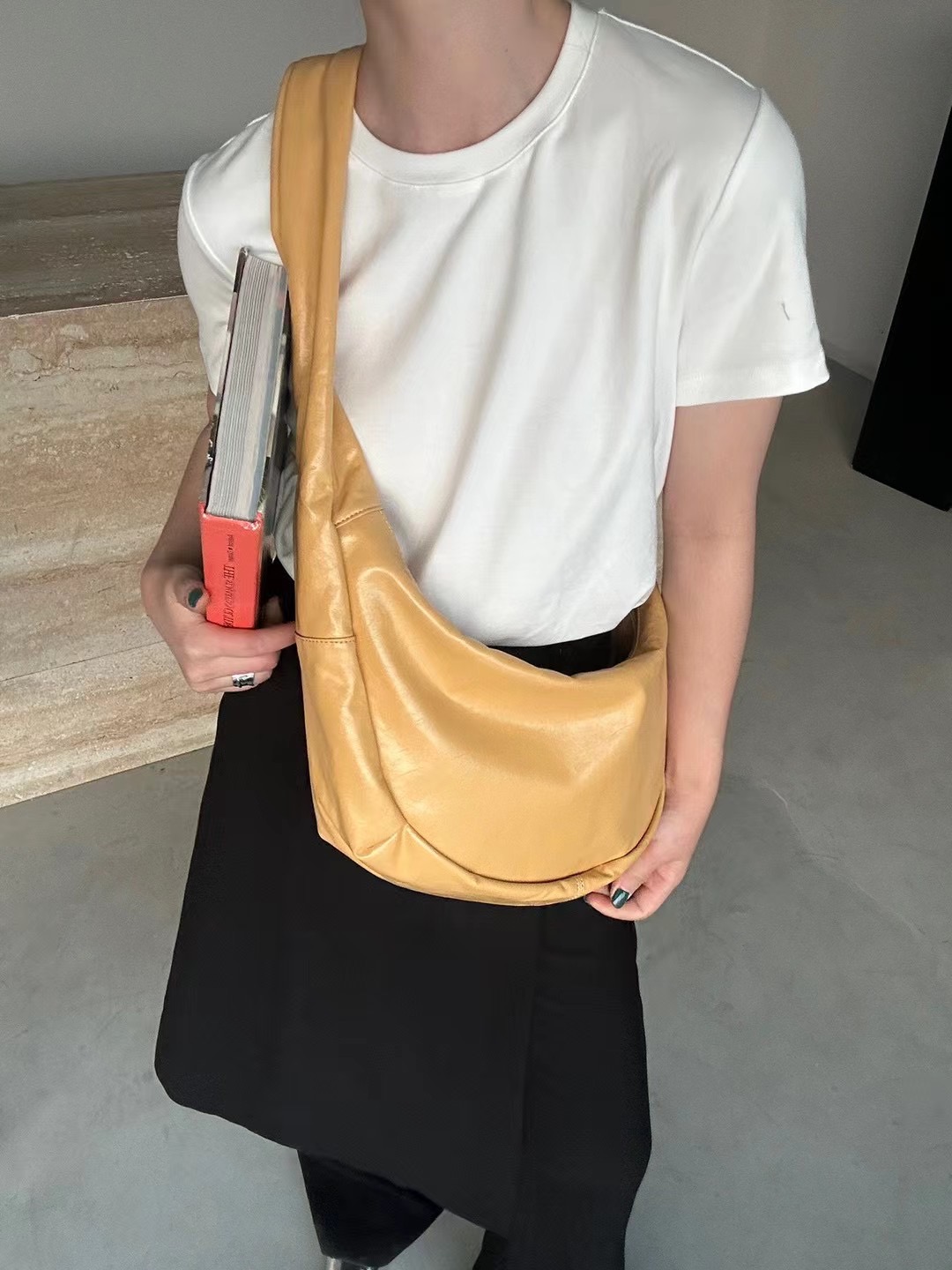 Borsa a tracolla da donna in morbida pelle, stile casual, da pendolare, grande capacità, stile gnocco_voghion.com