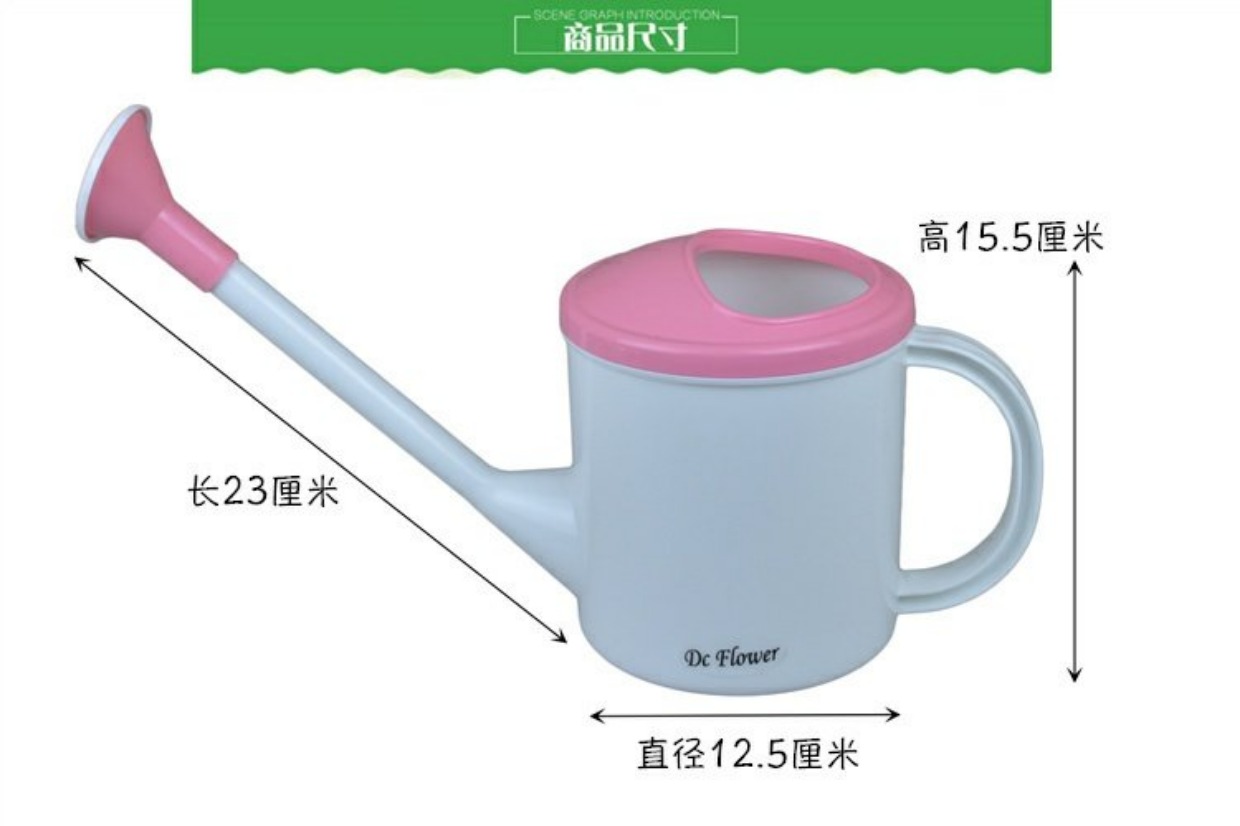 Vòi hoa sen tưới nước màu mới tưới nước có thể làm dày miệng dài 1,5 lít bình xịt làm vườn binh tuoi cay