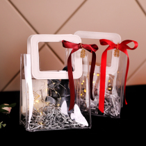 Annual meeting Happy candy hand gift tote bag gift bag ins wind transparent packaging female companion empty box Wedding gift