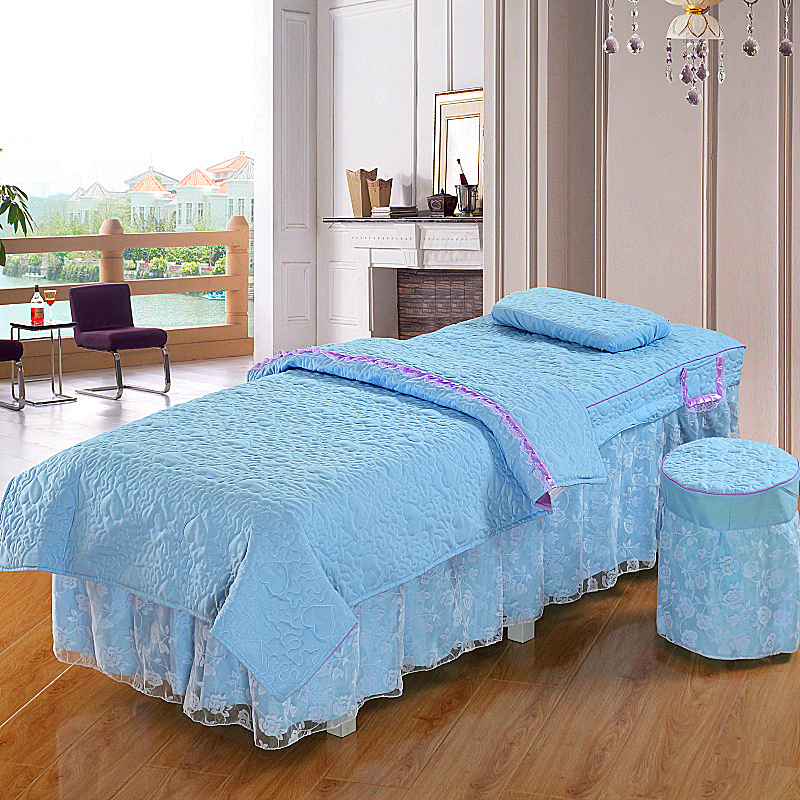 Jane màu khăn trải giường ren gia đình vận chuyển Bốn vẻ đẹp dầu gội đầu massage trị liệu massage thẩm mỹ viện bedspread dành riêng - Trang bị tấm ga giường spa giá rẻ
